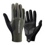 Rockbros 16110006003 shock-absorbing cycling gloves size - green and black fekete kesztyű