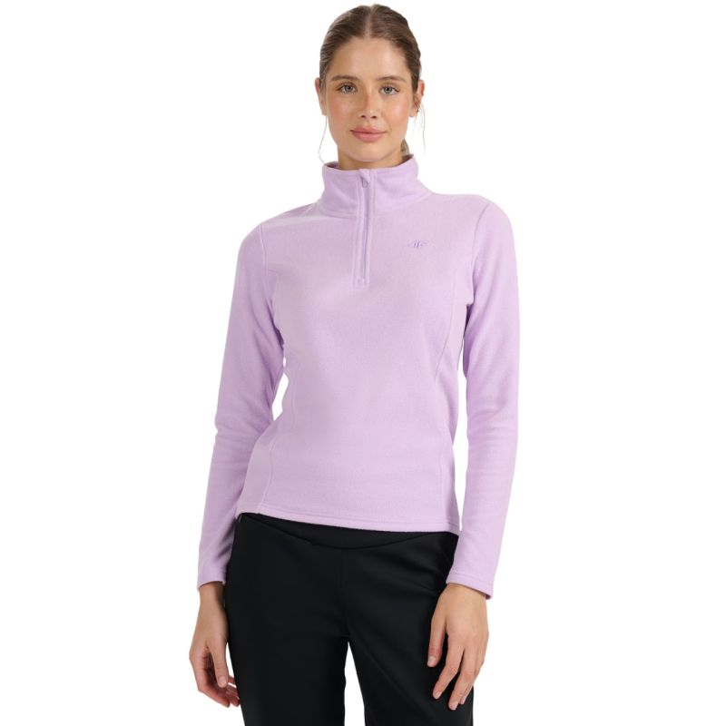 4f Women's fleece sweatshirt F069 light purple 4FWAW25UFLEF069 52S Kiegészítő