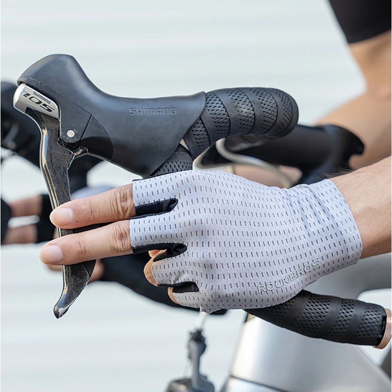 Rockbros Breathable Short Finger Cycling Gloves, Size: XXL - Gray szary \ xxl kesztyű