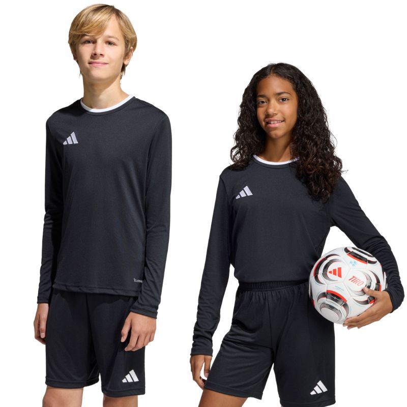 adidas Entrada 26 Long Sleeve Jersey Black KF5879 104cm hosszú ujjú mez