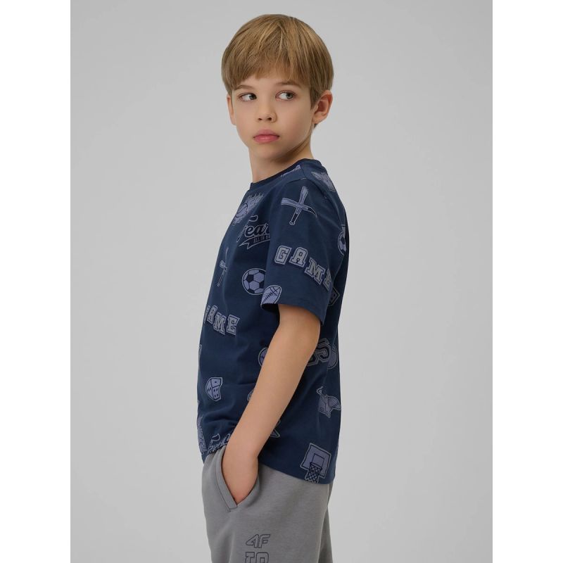 Boy's regular printed T-shirt 4F 4FJRSS26TTSHM3466-31A shirts