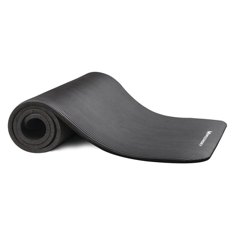 Wozinsky exercise mat 181 x 63 x 0.9 cm thick gymnastic yoga mat black czarny jóga matrac 5907769300417-63711