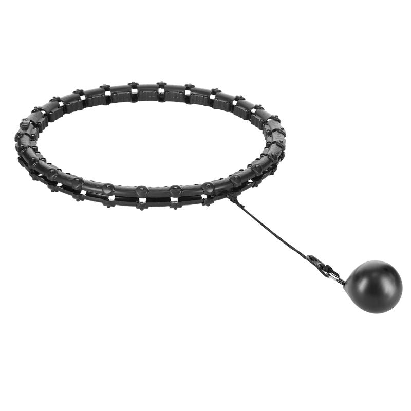 HMS Hula Hop Set HHW11 BLACK with studs and weight + BR163 BLACK PLUS SIZE belt fekete kiegészítő 17-44-634