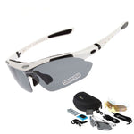 Rockbros polarized sunglasses 5 lenses white fehér glasses, training equipment