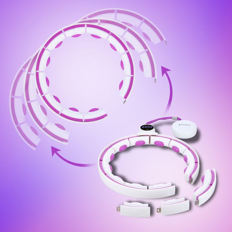 HMS Hhm17 Hula Hop White/Violet With Magnets And Weight + Counter fehér edzéssegítő 17-44-588