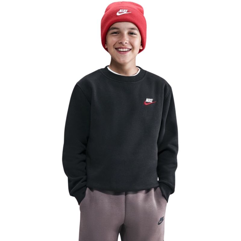 Nike Sportswear Club Fleece Kids' Sweatshirt 012 fekete polár pulóver 153140S