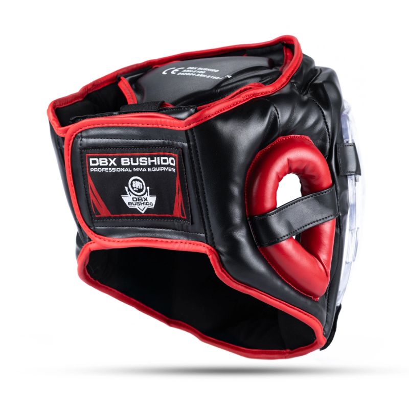 DBX Bushido Boxing helmet with polycarbonate mask - Hannibal helmets, masks, martial arts equipment