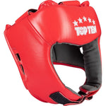 TOP TEN KTT-COMPETITION tournament boxing helmet (WORLD BOXING APPROVED) czerwony+l helmets, martial arts equipment