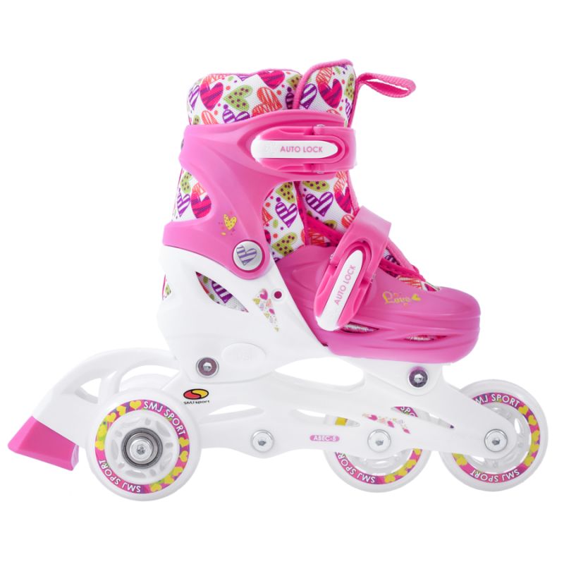 Smj Roller skates-rollers-skates adjustable sport Combo Hearts 3in1 Led Jr HS-TNK-000011510 Szabadidő kiegészítő