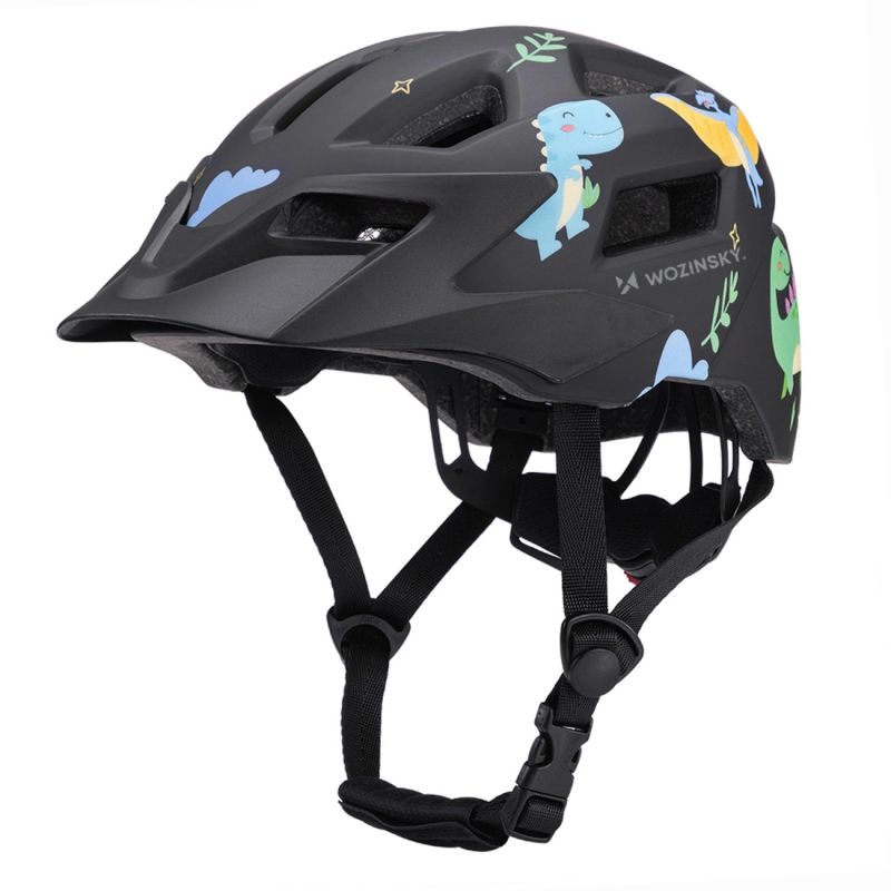 Wozinsky MTB Children's Bike Helmet with Removable Visor S - Black 52-56 cm \ czarny védőfelszerelés HT-45R-199828