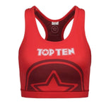 TOP TEN top "WAKO" (WAKO APPROVED) czerwony+m short