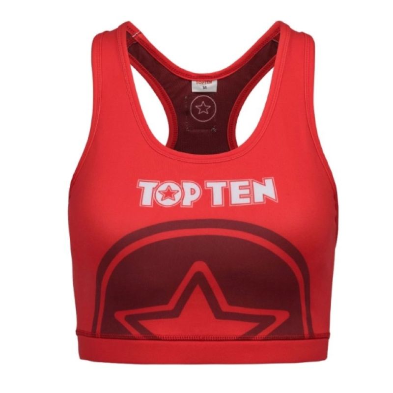 TOP TEN top "WAKO" (WAKO APPROVED) czerwony+m short