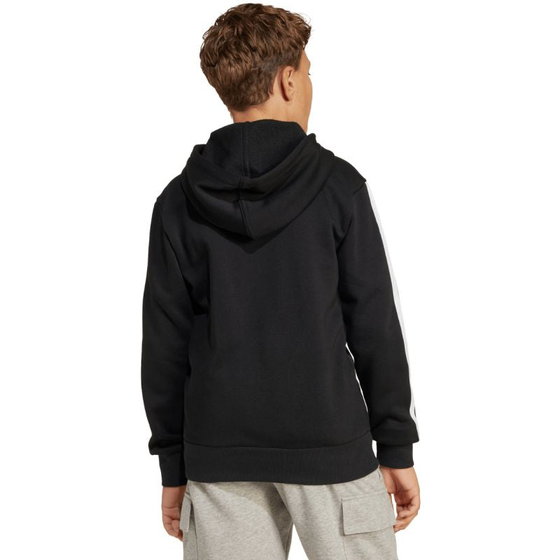 adidas Essentials Full-Zip Kids' Sweatshirt Black and White JD6494 General
