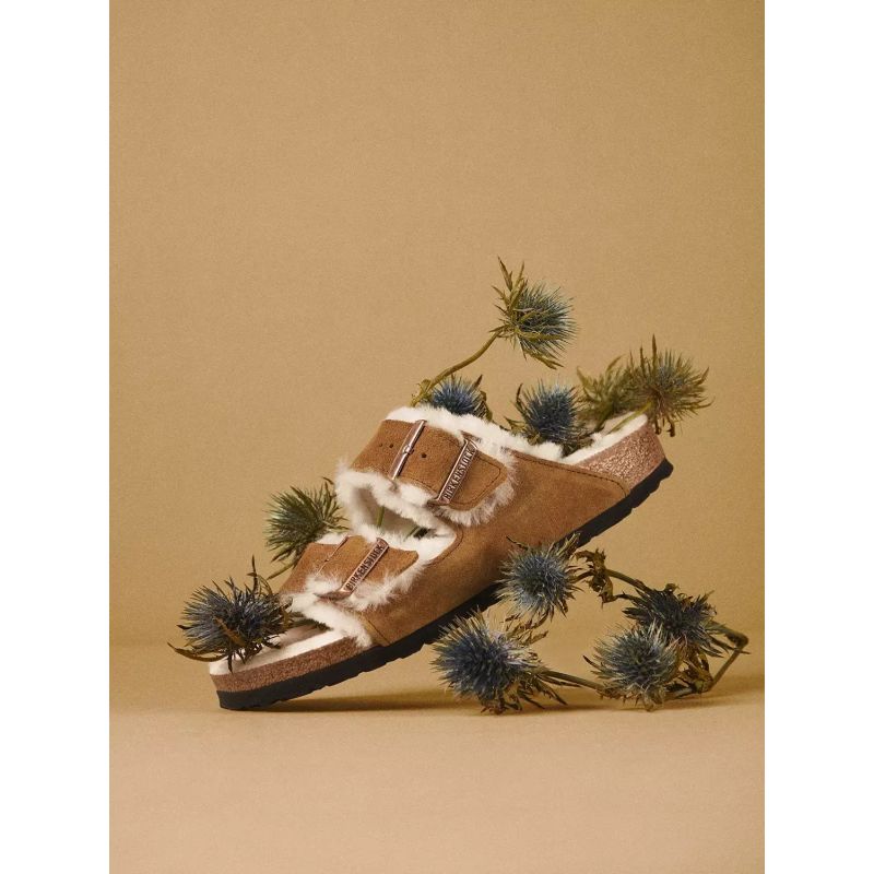 Birkenstock Arizona Shearling Mink W 1001135 flip-flops cipő