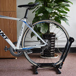 Rockbros T30 Folding Bike Stand for Front or Rear Wheel Compatible with 24-27.5 Inch and 700C Wheels - Black