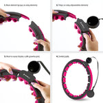 HMS Hhm16 Hula Hop Black/Pink With Magnets And Weight + Counter rózsaszín edzéssegítő 17-44-586