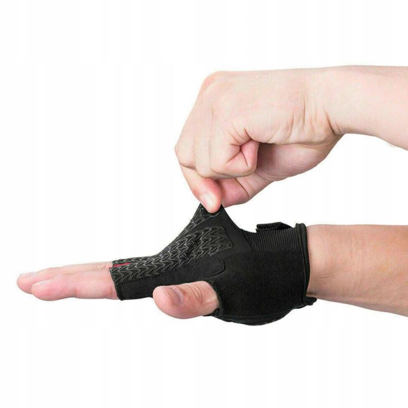 Rockbros XL cycling gloves with gel inserts - gray xl \ czarny || szary kesztyű