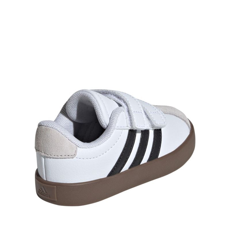 Adidas VL Court 3.0 Skateboarding Shoes for Kids White and Gray ID9157