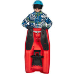 Enero PLASTIC SLEDGE WITH BRAKE AND HANDLEBAR SANTA CLAUS GREEN zöld sled