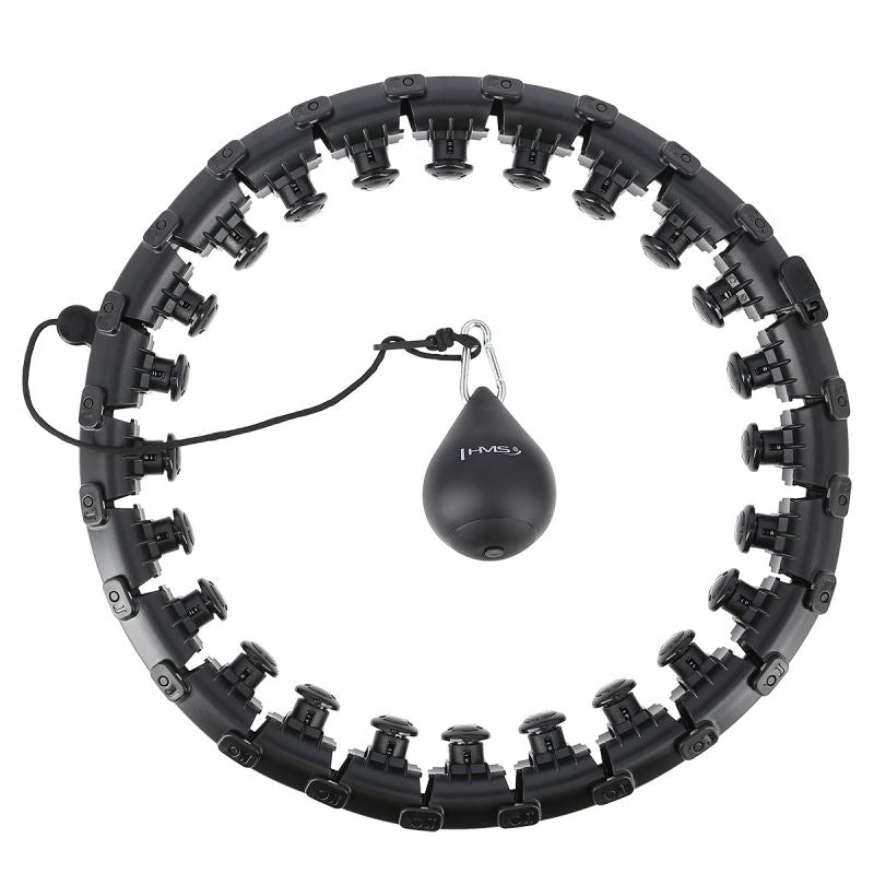 HMS HHW01 hula hoop with studs and weight, black fekete póló 17-44-521