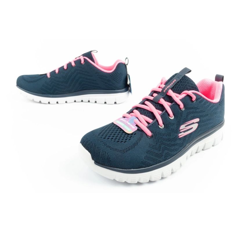 Skechers Graceful-Get women's sports shoes comfortable lightweight breathable navy blue Cipő