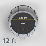 Rebel Active Trampoline Pro 12ft/366cm, Net, Ladder sportfelszerelés RBA-8003