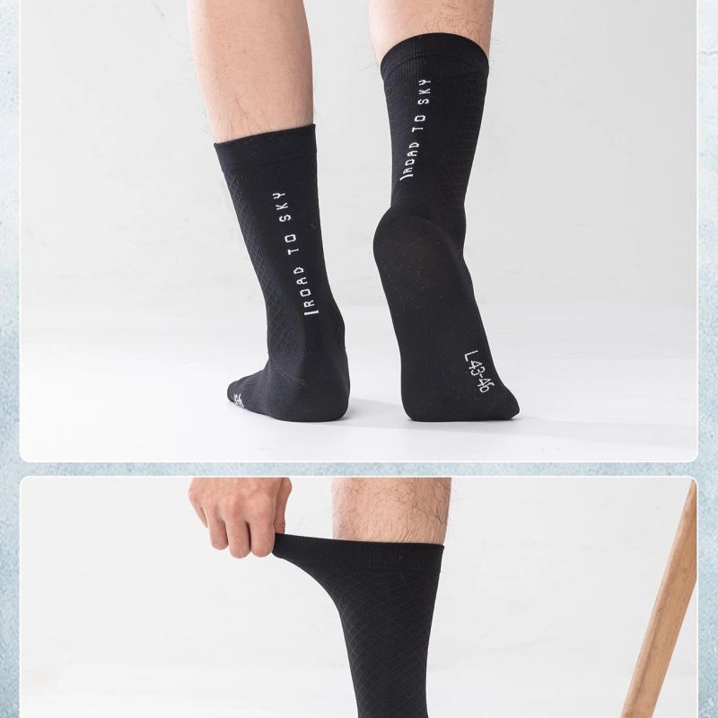 Rockbros 49210016001 ROAD TO SKY Cycling Socks 39-42 cm - Black 39-42 cm \ czarny ruházat