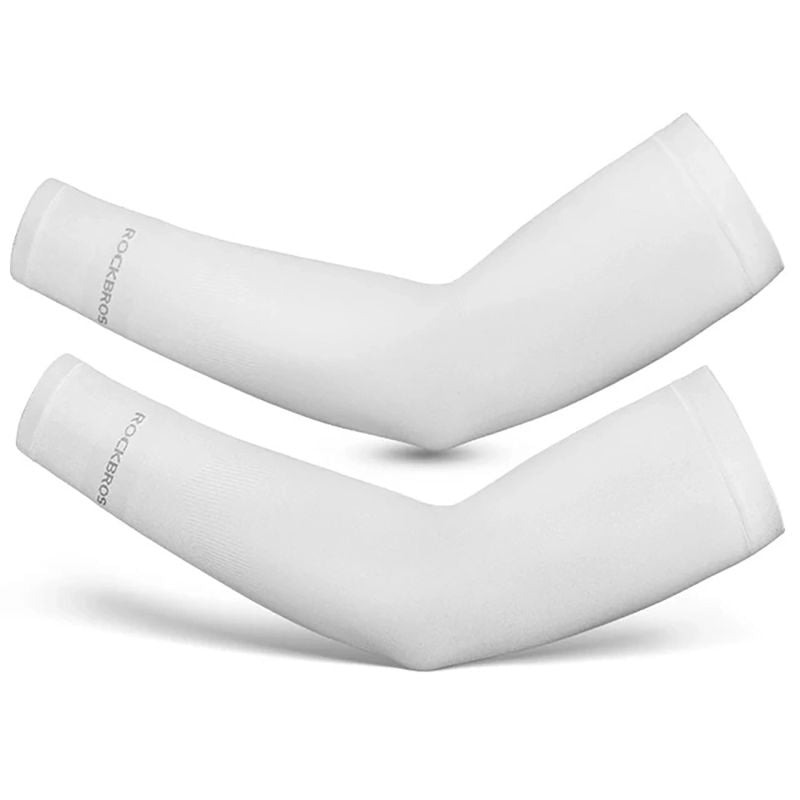 Rockbros cycling sleeves - white (2 pcs.)