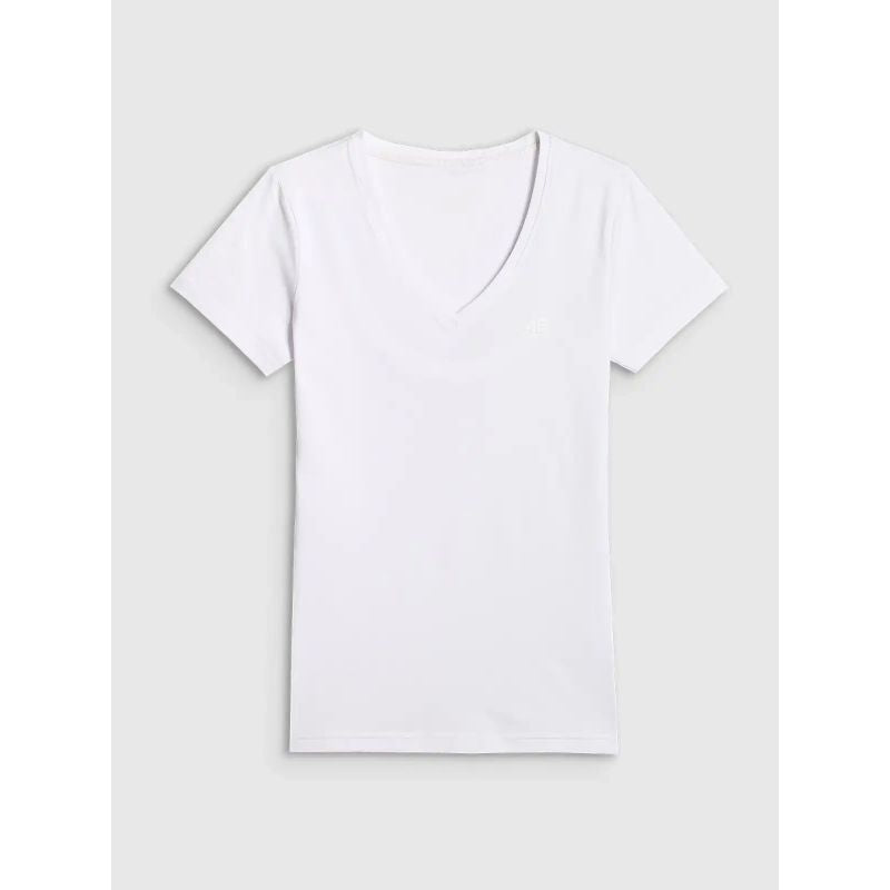 Women's basic V-neck T-shirt 4F 4FWMM00TTSHF3307-10S 2xl póló