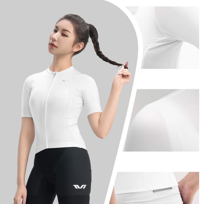 Rockbros 15210007009 TVI S Women's Cycling Jersey - White s \ biały kerékpáros póló 15210007003-211666
