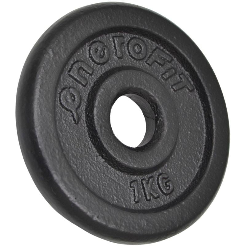 Enero Black Cast Iron Weight 1 Kg Fit ø26.5 1 Pcs fekete weight, strength training equipment, training equipment