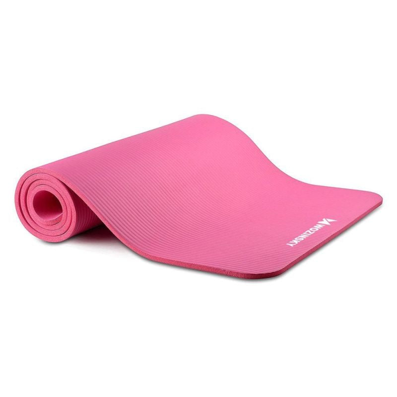Wozinsky exercise mat 181 x 63 x 0.9 cm thick gymnastic yoga mat pink różowy jóga matrac 5907769300417-63707