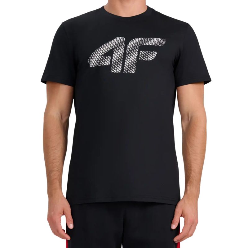 Men's T-shirt 4F M3342 deep 4FWMM00TTSHM3342 020S fekete póló
