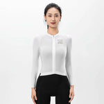 Rockbros 15110012005 ROAD TO SKY Women's Cycling Jersey, Long Sleeve, L - White l \ biały póló 15110012003-211582