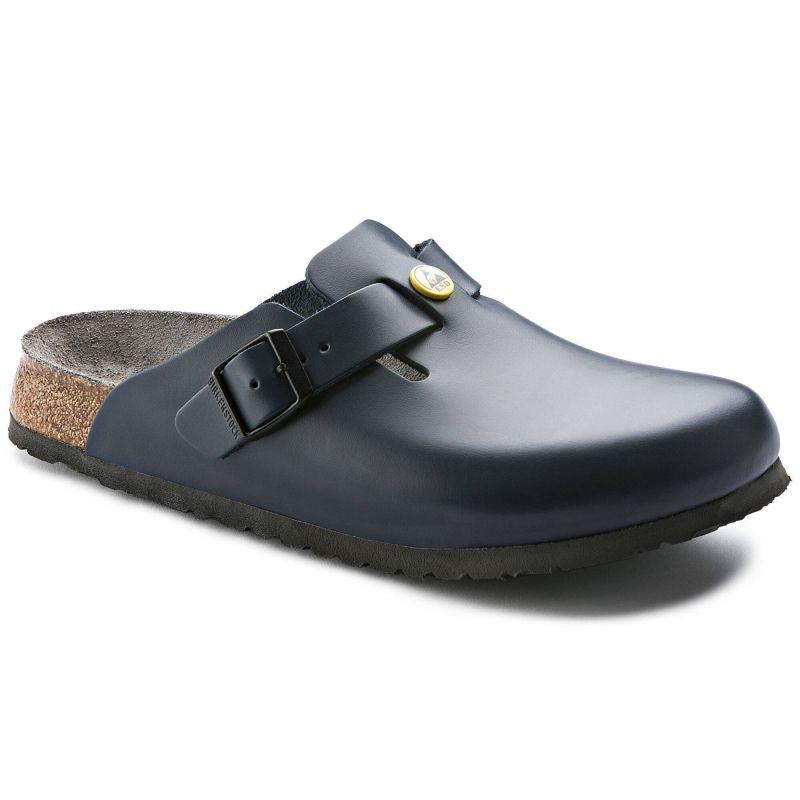 Birkenstock Women's Boston ESD Blue clogs natural leather narrow slippers (0061388) cipő