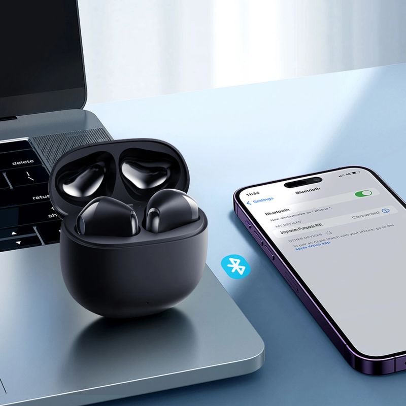 head Joyroom JR-FB1 Funpods Bluetooth 6.0 In-Ear TWS Wireless Headphones - Black fekete headsets
