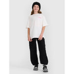 Oversized T-shirt with print for girls 4F 4FJRAW25TTSHF2935-11S