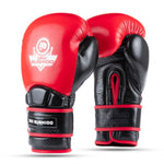 DBX Bushido Warrior RED Genuine Leather Boxing Gloves czarno-czerwony kesztyű