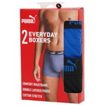 Puma men's boxer briefs 2-Pack blue black comfortable cotton kék alsónemű