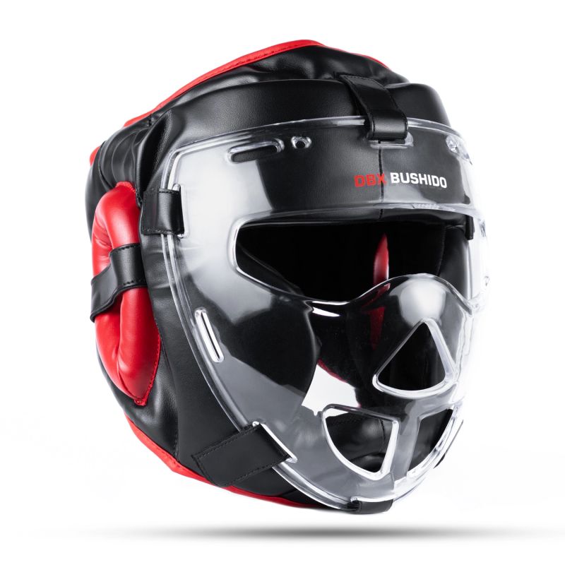 DBX Bushido Boxing helmet with polycarbonate mask - Hannibal helmets, masks, martial arts equipment