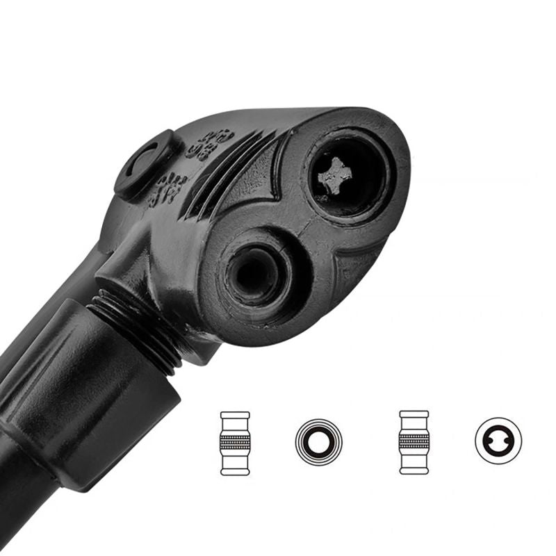 Rockbros Floor Pump with Pressure Gauge - Black and Orange narancssárga pumps