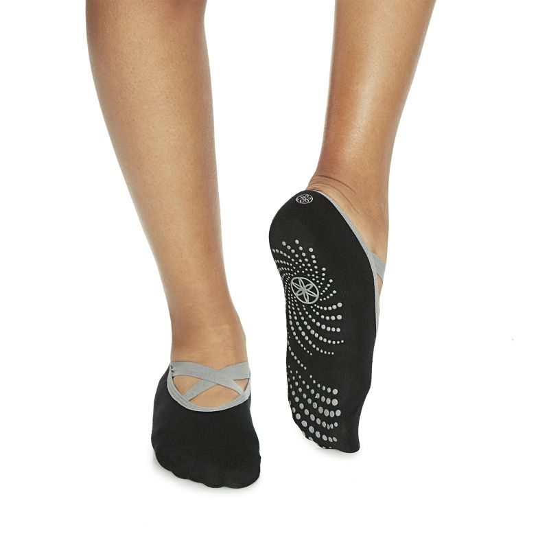 Gaiam Anti-Slip Socks Black fekete zokni 62071