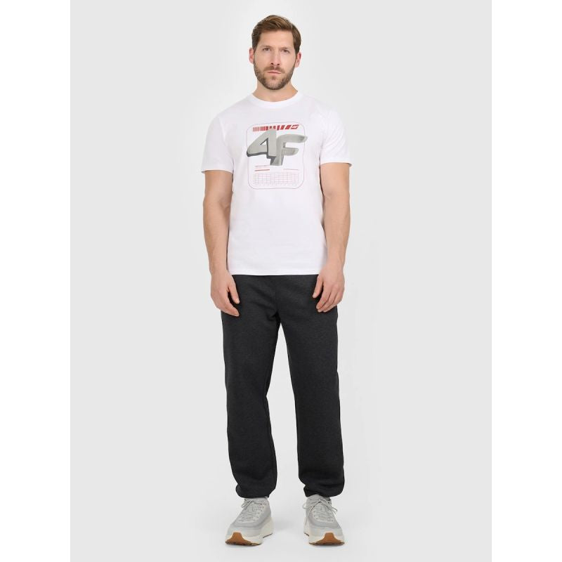 4F Men's regular printed T-shirt póló 4FRAW25TTSHM3612-10S