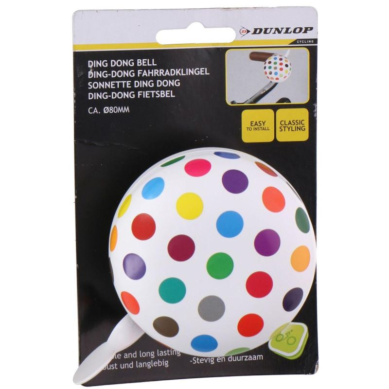 Dunlop Bicycle Bell Diameter 80mm Dots fekete kiegészítő GSP-1042282