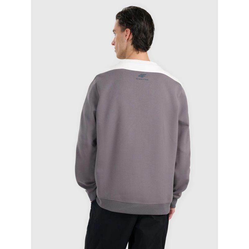 Men's sweatshirt without zipper, without hood, 4F 4FRAW25TSWSM2457-23S pulóver