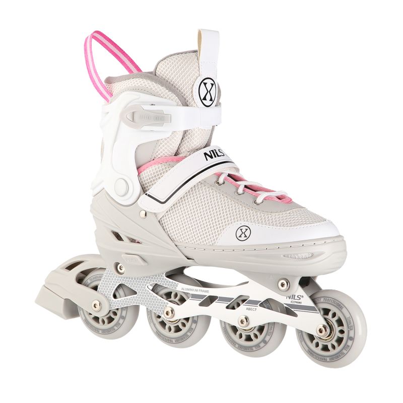 Nils Extreme 2-in-1 GREY-PINK SIZE L (39–43) HOCKEY INLINE SKATES WITH REPLACEABLE HOCKEY BLADE rózsaszín korcsolya 16-21-111