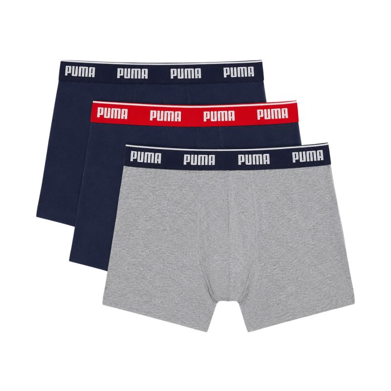 Puma Men's Boxer 3 Pack Navy Blue, 947130 szürke short