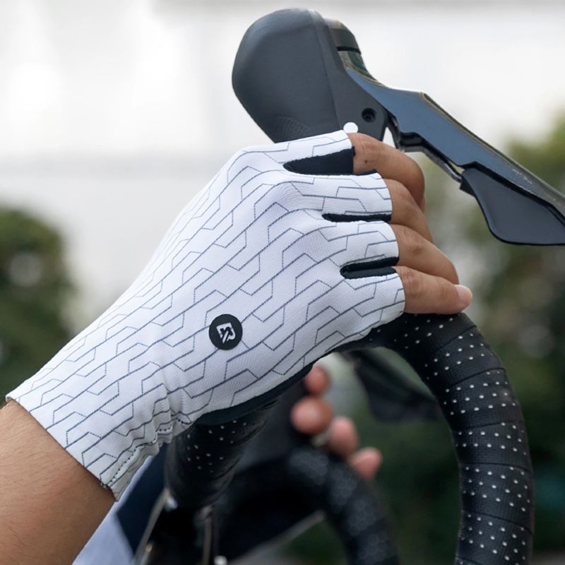 Rockbros Road Cycling Gloves Size: - Black and White fekete kesztyű
