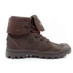Palladium Men's Baggy Coated High Top Sneakers, Fashionable Dark barna utcai cipő