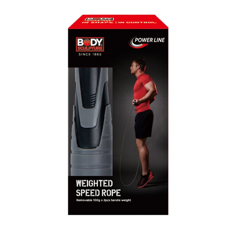 Body Sculpture Speed skipping rope with 2 x 100g weights BK szürke edzőfelszerelés BK256
